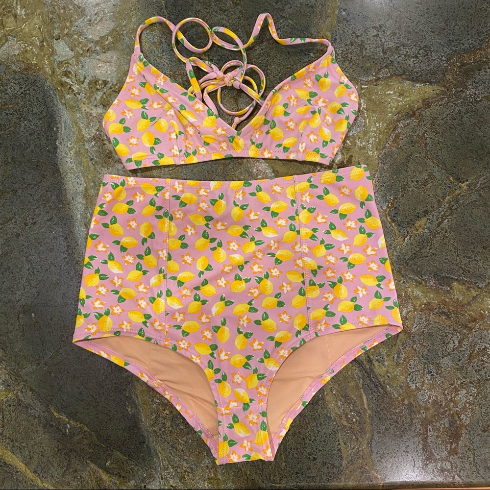J Crew Lemmon Print Bikini